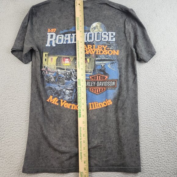 Harley-Davidson Motorcycles Shirt Mens Medium Roadhouse Mt Vernon Illinois Bar - Picture 9 of 9